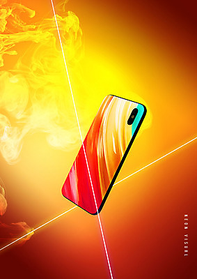 PSD 편집이미지 백그라운드 그래픽백그라운드 사람없음 그래픽 빛 스마트폰 주황색 연기 이미지편집 컬러 핸드폰 스마트기기 파일형식