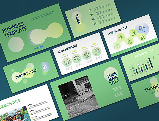 템플릿 여자 남자 비즈니스 그래프 사람 여러명 연두색 세트 홍수 PPT 프레젠테이션 문서템플릿 수해 수해복구 지원 애니형PPT 9P 이미지템플릿 다수 초록색 자연재해 복원 파일형식
