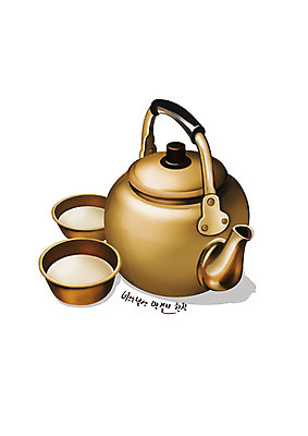 PSD 한식 일러스트 주전자 사람없음 막걸리 양은주전자 디테일 막걸리잔 국내일러스트 음식 술잔 주방용품 주류 파일형식
