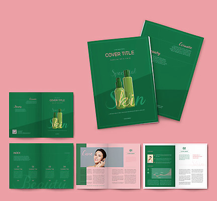 템플릿 여자 ZIP 리플렛 한명 사람 팜플렛 상반신 20대 성인 초록색 한국인 스킨케어 보습 의료성형뷰티 성인여자한명만 인디자인 INDD 이미지템플릿 1 컬러 동양인 청년 뷰티 여자한명만 성인여자만 파일형식