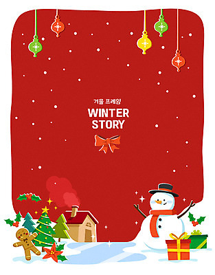 리본 크리스마스 겨울 일러스트 눈사람 크리스마스용품 프레임 사람없음 빨간색 선물상자 진저맨 프레임일러스트 국내일러스트 AI파일 계절 기념일 컬러 선물 상자 용품 진저쿠키 파일형식 벡터