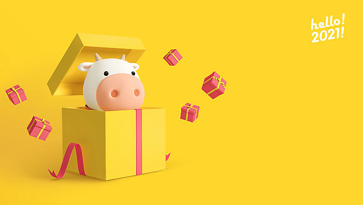 PSD 편집 편집이미지 캐릭터 한마리 새해 3D캐릭터 선물 사람없음 선물상자 노란색 3D 귀여움 소띠 소 디지털합성 소캐릭터 2021년 신축년 흰소 편집3D 1 컬러 동물캐릭터 컨셉 포유류 상자 십이지신 연도 파일형식