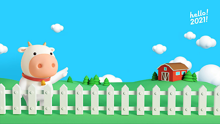 PSD 구름 편집 편집이미지 캐릭터 한마리 새해 3D캐릭터 사람없음 파란색 3D 귀여움 목장 소띠 가리킴 소 언덕 디지털합성 소캐릭터 2021년 신축년 흰소 편집3D 자연요소 1 컬러 동물캐릭터 컨셉 포유류 손짓 십이지신 연도 파일형식