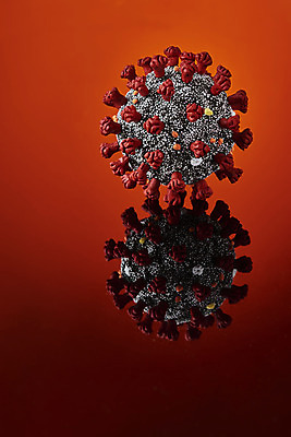 포토 JPG 스튜디오촬영 과학 의학 실내 건강 사람없음 약 모형 바이러스 질병 백신 빨간배경 전염병 코로나바이러스 델타변이바이러스 국내포토 백그라운드 내부 빨간색 파일형식