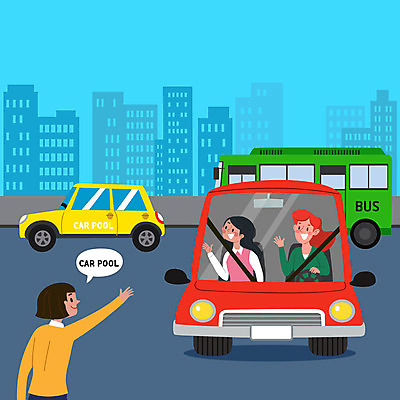 여자 도로 일러스트 자동차 버스 사람 빌딩 상반신 성인 건물 세명 컬러풀 손들기 운전 인사 출근 공유 카풀 성인여자만 공유경제 국내일러스트 AI파일 건축물 길 육상교통 컬러 교통시설 모션 대중교통 경제 예절 출퇴근 여자만 성인만 파일형식 벡터