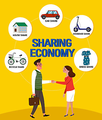 전신 옷 원피스 여자 남자 가방 일러스트 자동차 악수 주택 들기 사람 타이포그라피 두명 노란색 자전거 공유 성인만 공유경제 카쉐어링 전동퀵보드 쉐어하우스 국내일러스트 AI파일 문자 잡화 육상교통 컬러 모션 손짓 건물 경제 바이크 퀵보드 파일형식 벡터