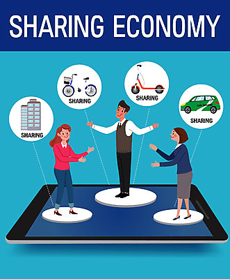 전신 여자 남자 하늘색 일러스트 주택 사람 성인 세명 파란색 스마트폰 어플리케이션 공유 성인만 공유자전거 공유경제 카쉐어링 전동퀵보드 쉐어하우스 국내일러스트 AI파일 육상교통 컬러 건물 경제 핸드폰 스마트기기 자전거 퀵보드 파일형식 벡터