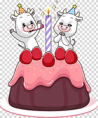 편집 편집이미지 캐릭터 동물캐릭터 초 누끼 사람없음 컬러풀 케이크 고깔모자 축하 소 신년캐릭터 소캐릭터 PNG 편집소스 2021년 신축년 동물 모자_잡화 컬러 컨셉 포유류 디저트 새해 연도 파일형식