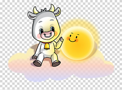 구름 편집 편집이미지 캐릭터 동물캐릭터 누끼 앉기 사람없음 컬러풀 태양 달 소 신년캐릭터 소캐릭터 PNG 편집소스 2021년 신축년 자연요소 동물 컬러 포유류 모션 새해 연도 파일형식