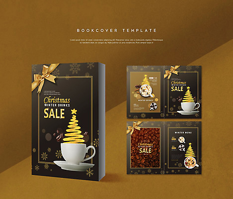 PSD 템플릿 표지디자인 북디자인 출판디자인 표지 ZIP 내지 커피 음료 리플렛 크리스마스장식 크리스마스 북커버 팜플렛 사람없음 컵 크리스마스트리 노란색 검은색 원두 커피잔 시리얼 이미지템플릿 식기 기념일 음식 컬러 잔 파일형식