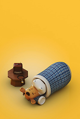 PSD 편집 편집이미지 새해 사람없음 노란색 3D 이불 소띠 잠 소 디지털합성 라디오 소캐릭터 편집소스 2021년 신축년 편집3D 컬러 동물캐릭터 포유류 침구 전자제품 십이지신 연도 파일형식