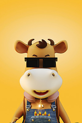 PSD 편집 편집이미지 새해 사람없음 쇼핑 선글라스 노란색 3D 소띠 소 디지털합성 소캐릭터 목베개 편집소스 2021년 신축년 편집3D 안경 컬러 동물캐릭터 포유류 십이지신 연도 파일형식