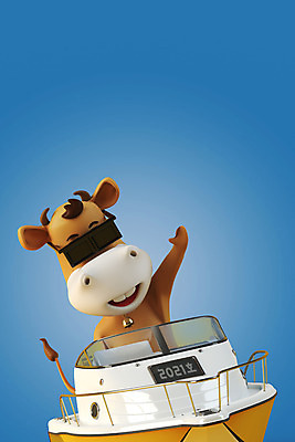 PSD 편집 편집이미지 요트 새해 사람없음 선글라스 3D 소띠 소 디지털합성 소캐릭터 손흔들기 편집소스 2021년 신축년 편집3D 안경 동물캐릭터 배_교통 포유류 모션 십이지신 연도 파일형식