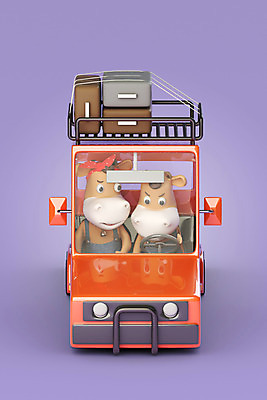 PSD 편집 편집이미지 커플 여행 자동차 새해 사람없음 3D 여행가방 보라색 운전 소띠 소 디지털합성 소캐릭터 편집소스 2021년 신축년 편집3D 육상교통 컬러 동물캐릭터 가방 포유류 관계 모션 십이지신 연도 파일형식