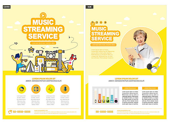 템플릿 여자 노년 남자 ZIP 음악 리플렛 노래 팜플렛 상반신 앞모습 세명 태블릿 노란색 헤드셋 음악감상 한국인 기타 60대 전단템플릿 전단 음악축제 인디자인 INDD 스트리밍 이미지템플릿 뷰포인트 컬러 음향기기 현악기 문화예술 사람 동양인 성인 전자제품 스마트기기 축제 헤드폰 감상 홍보물 방송 파일형식