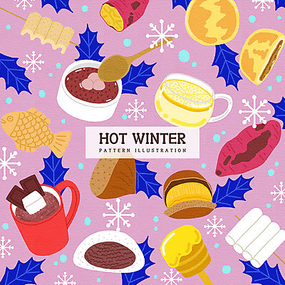 PSD 분홍색 잎 겨울 패턴 일러스트 수저 사람없음 눈송이 어묵 밤 겨울음식 고구마 겨울간식 꿀 코코아 붕어빵 떡꼬치 레몬차 팥죽 호떡 호빵 제철음식 국내일러스트 식물 식기 계절 음료 음식 빵 컬러 무늬 디저트 뿌리채소 눈_날씨 차_음료 견과류 꼬치 죽 제철 파일형식