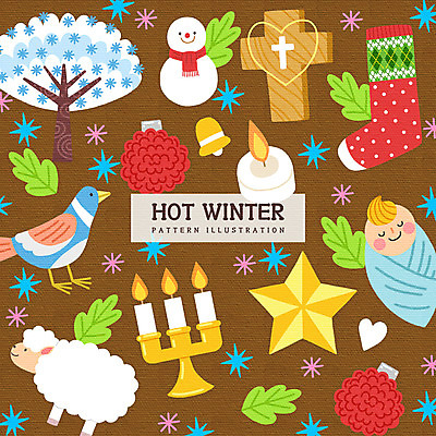 PSD 나무 별 십자가 겨울 패턴 일러스트 초 촛불 눈사람 조류 크리스마스용품 양말 한명 크리스마스트리 갈색 종 하트 양 촛대 크리스마스양말 아기예수 국내일러스트 자연요소 모양 식물 동물 1 계절 컬러 크리스마스장식 크리스마스 무늬 포유류 사람 예수 용품 파일형식