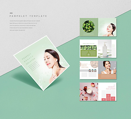 식물 템플릿 여자 ZIP 리플렛 들기 사람 손짓 팜플렛 상반신 20대 성인 앞모습 옆모습 세명 뷰티 눈감음 화장품 한국인 민트색 솔루션 의료성형뷰티 성인여자만 인디자인 INDD 이미지템플릿 뷰포인트 컬러 모션 동양인 청년 여자만 성인만 파일형식