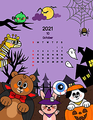 나무 동물 구름 여러마리 일러스트 곰 호박 주택 사람없음 컬러풀 할로윈 달력 달 가을 토끼 강아지 유령 거미줄 기린 거미 박쥐 마녀모자 10월 2021년 신축년 국내일러스트 AI파일 자연요소 식물 모자_잡화 계절 컬러 다수 곤충 채소 포유류 건물 반려동물 날짜 개 연도 파일형식 벡터