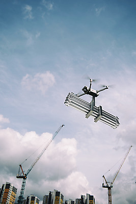 포토 JPG 주간 하늘 풍경 사람없음 야외 건설현장 운송업 비행 건축자재 드론 4차산업 국내포토 자연요소 산업 건설업 파일형식