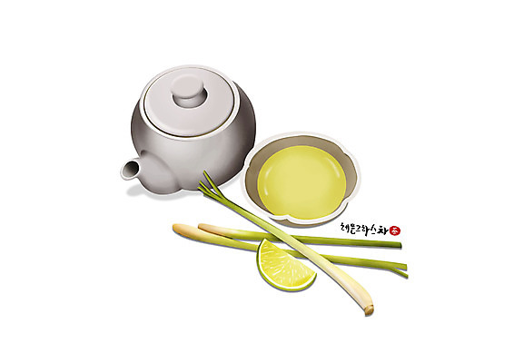 PSD 일러스트 건강 사람없음 연두색 한의학 차 찻잔 찻주전자 레몬그라스 한방차 국내일러스트 음료 의학 주전자 잔 초록색 차_음료 전통차 파일형식