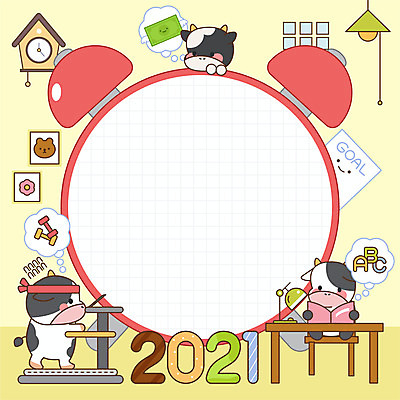 돈 일러스트 새해 사람없음 운동 노란색 저축 자명종 새해인사 메모지 소 목표 계획 결심 책상 런닝머신 소캐릭터 새해복많이받으세요 신축년 국내일러스트 AI파일 시계 컬러 동물캐릭터 가구 컨셉 포유류 건강 금융 사무용품 운동기구 알람 인사 재산 파일형식 벡터 2021년