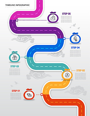 구름 명절 도로 길 일러스트 복주머니 사람없음 컬러풀 인포그래픽 순서 타임라인 국내일러스트 AI파일 자연요소 전통 기념일 컬러 교통시설 전통소품 파일형식 벡터