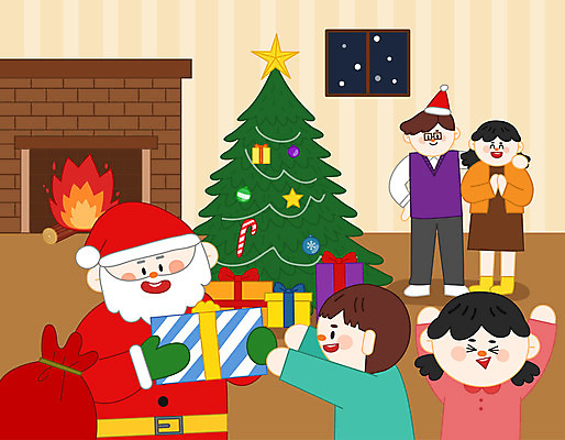 전신 여자 노년 남자 딸 행복 아들 어린이 크리스마스 겨울 일러스트 가족 엄마 선물 사람 여러명 상반신 성인 선물상자 부모 컬러풀 크리스마스트리 산타클로스 화목 기쁨 자녀 아빠 주기 벽난로 어깨에손 국내일러스트 AI파일 계절 기념일 감정 컬러 다수 컨셉 관계 모션 상자 파일형식 벡터