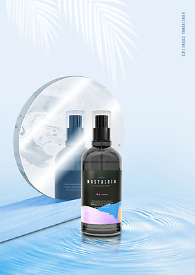 PSD 편집이미지 하늘색 사람없음 뷰티 반사 화장품 대리석 이미지편집 재료 파란색 파일형식