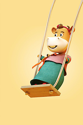 PSD 편집 편집이미지 한마리 새해 사람없음 3D 전통놀이 소띠 소 한복 디지털합성 그네 소캐릭터 그네타기 베이지색 편집소스 2021년 신축년 편집3D 1 한국전통 전통 컬러 동물캐릭터 포유류 놀이 십이지신 전통의상 연도 파일형식