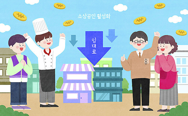 PSD 여자 남자 화살표 일러스트 사람 여러명 성인 건물 상점 요리사 동전 기쁨 만세 박수 상인 감사 인하 임대 성인만 소상공인 국내일러스트 직업 건축물 감정 다수 돈 모션 손짓 경제 하락 파일형식