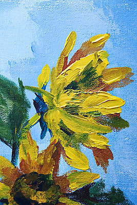 포토 JPG 스튜디오촬영 백그라운드 추상 해바라기 사람없음 컬러풀 표현 그림 질감 유화 유화물감 국내포토 꽃 컬러 무늬 실내 미술 물감 파일형식