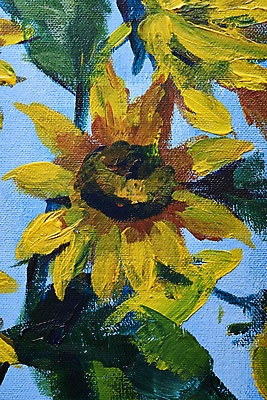 포토 JPG 스튜디오촬영 백그라운드 추상 해바라기 사람없음 컬러풀 표현 그림 질감 유화 유화물감 국내포토 꽃 컬러 무늬 실내 미술 물감 파일형식