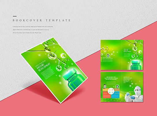 PSD 템플릿 표지디자인 북디자인 출판디자인 여자 표지 ZIP 내지 리플렛 40대 중년 북커버 유리병 실험 들기 사람 팜플렛 여러명 상반신 초록색 한국인 의료진 약병 백신 중년여자한명만 코로나바이러스 방호복 백신개발 델타변이바이러스 이미지템플릿 직업 옷 컬러 다수 의학 모션 병_용기 동양인 성인 약 바이러스 개발 병_담는 여자한명만 중년여자만 파일형식