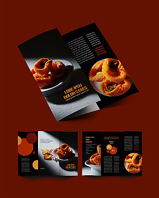 템플릿 표지디자인 표지 ZIP 내지 리플렛 3단접지 감 팜플렛 사람없음 농작물 갈색 검은색 곶감 인디자인 INDD 이미지템플릿 컬러 농업 과일 건과일 파일형식