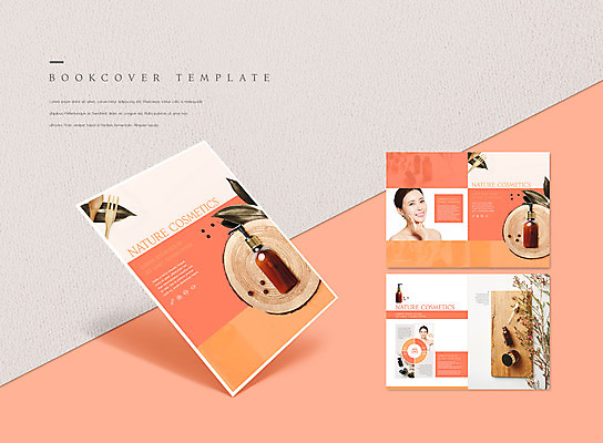 PSD 나무 템플릿 표지디자인 북디자인 출판디자인 여자 표지 ZIP 내지 리플렛 북커버 사람 팜플렛 20대 성인 두명 뷰티 화장품 한국인 자연주의 천연화장품 의료성형뷰티 성인여자만 코랄 이미지템플릿 식물 컬러 동양인 청년 여자만 성인만 파일형식