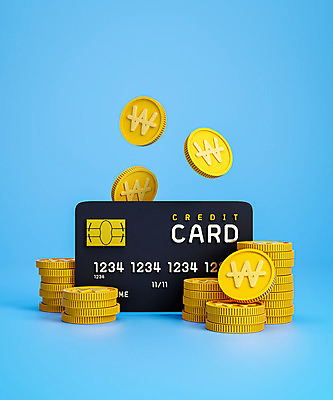 PSD 편집 편집이미지 백그라운드 사람없음 파란색 3D소스 3D 동전 신용카드 디지털합성 금화 편집소스 편집3D 컬러 돈 금융 황금 파일형식