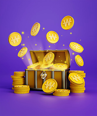 PSD 편집 편집이미지 백그라운드 사람없음 3D소스 3D 보라색 동전 보석 디지털합성 금화 보물상자 편집소스 편집3D 컬러 돈 황금 광석 파일형식