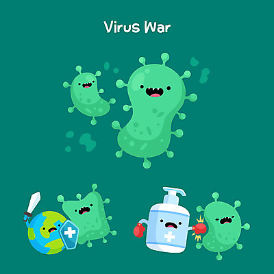 캐릭터 지구 일러스트 들기 사람없음 초록색 권투글러브 바이러스 칼 싸움 방패 박테리아 백신 손소독제 일러캐릭터 AI파일 컬러 의학 모션 글러브 소독제 파일형식 벡터