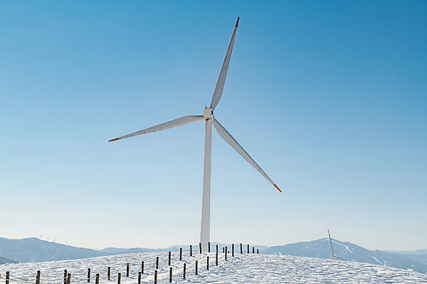 포토 JPG 주간 계절 겨울 사람없음 야외 파란색 설원 흰색 눈 풍력에너지 강원도 강릉 대관령 겨울풍경 국내포토 자연요소 컬러 날씨 한국 눈_날씨 풍경 그린에너지 파일형식