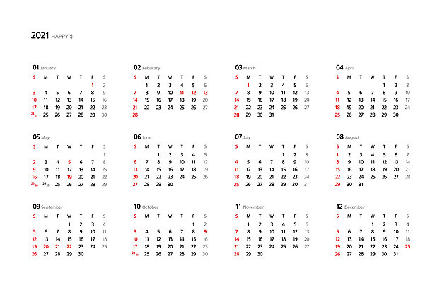 일러스트 사람없음 숫자 달력 스케쥴러 탁상달력 2021년 신축년 국내일러스트 AI파일 문자 연도 파일형식 벡터