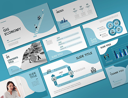 전신 템플릿 여자 남자 비즈니스 그래프 들기 여러명 상반신 성인 30대 파란색 스마트폰 컴퓨터 세트 동전 한국인 업무 PPT 프레젠테이션 문서템플릿 통화 성인만 애니형PPT 9P 긱경제 이미지템플릿 컬러 다수 돈 모션 사람 동양인 장년 경제 전자제품 핸드폰 스마트기기 작업 파일형식