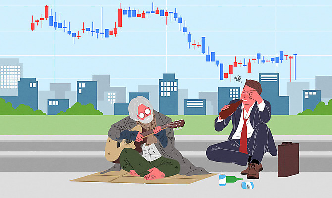 전신 PSD 남자 연주 일러스트 노래 그래프 맥주 주류 사람 두명 건물 슬픔 기타 직장인 주식 소주 노숙자 주가하락 성인남자만 국내일러스트 직업 건축물 감정 음료 음악 현악기 금융 하락 남자만 성인만 파일형식