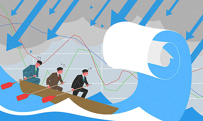 전신 PSD 남자 화살표 파도 일러스트 그래프 사람 성인 세명 비즈니스맨 보트 주식 노 노젓기 주가하락 성인남자만 국내일러스트 바다 배_교통 비즈니스 모션 금융 직장인 하락 선박 남자만 성인만 파일형식