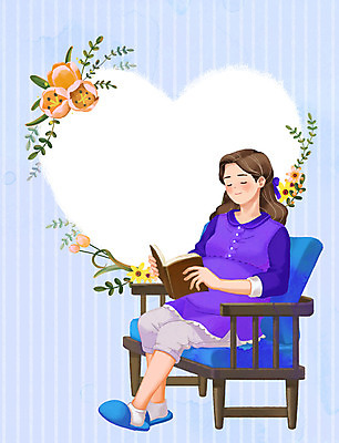 전신 PSD 여자 꽃 일러스트 엄마 슬리퍼 사랑 한명 미소 들기 사람 앉기 성인 책 파란색 소파 독서 임산부 임신 태교 성인여자한명만 국내일러스트 식물 1 감정 컬러 신발 의자 가족 모션 표정 여자한명만 성인여자만 파일형식