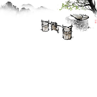 PSD 나무 구름 일러스트 캘리그라피 붓터치 전통소품 풍경 사람없음 뚜껑 나뭇가지 물통 동양화 번짐 낙관 지게 산수화 우물 물동이 물지게 국내일러스트 자연요소 식물 전통 미술 오브젝트 파일형식 효과