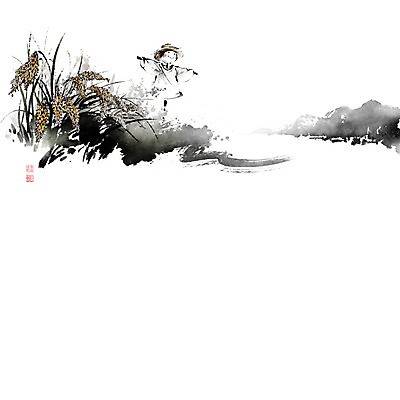 PSD 구름 밭 일러스트 캘리그라피 붓터치 산 풍경 초원 사람없음 벼 농촌 동양화 허수아비 이삭 번짐 낙관 산수화 국내일러스트 자연요소 농업 곡류 미술 시골 파일형식 효과