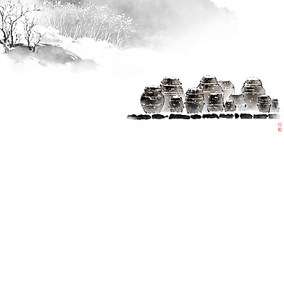 PSD 나무 구름 설경 일러스트 캘리그라피 붓터치 산 눈꽃 풍경 사람없음 눈 항아리 숲 동양화 언덕 번짐 낙관 산수화 국내일러스트 자연요소 식물 겨울 날씨 눈_날씨 미술 도자기 파일형식 효과