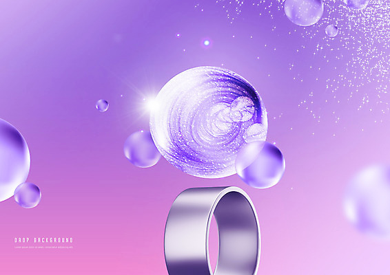 PSD 편집이미지 백그라운드 사람없음 빛 반짝임 보라색 물방울 원형 액체 고리 이미지편집 도형 컬러 모션 파일형식
