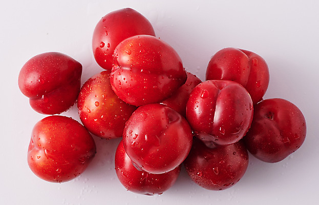 포토 JPG 스튜디오촬영 음식 과일 식재료 회색배경 실내 사람없음 빨간색 하이앵글 여러개 자두 국내포토 뷰포인트 컬러 다수 백그라운드 내부 회색 파일형식